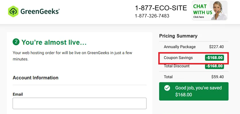 Greengeeks 20% off coupon code